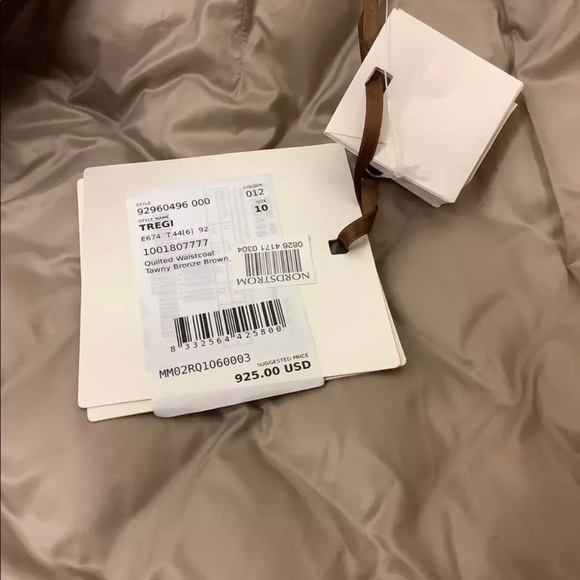 MAXMARA, “The Cube Collection,” Goose Down Vest, Tawny, Sz 10, NWT’s - Picture 10 of 15